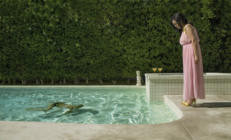 pool with two figures print