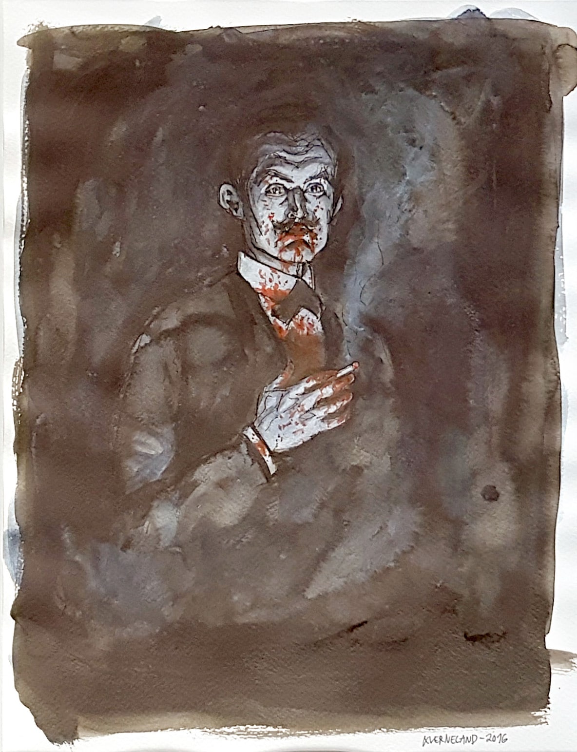 Vampire 1, Self Portrait with Cigarette